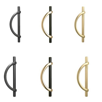 Light Luxury Cabinet Cupboard Pulls Half Circle Moon Wardrobe Handle Simple