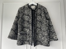 CLEMENTS RIBEIRO Mary Quant Style Boucle Black & White Jacket Size 14