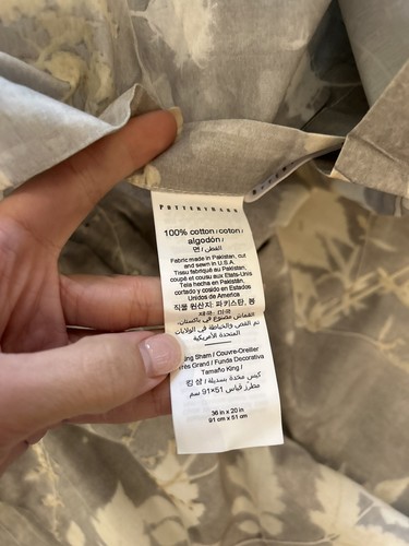 Pottery Barn Shadow Floral Percale KING Shams Set Of 2 NWOT OPEN BOX - Bild 4 von 6