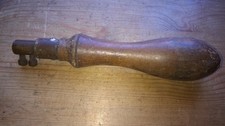 VINTAGE SAW WOOD HANDLE WITH BRASS FERRULES NO BLADE