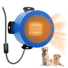 Neighborhood Dog House Heater Wall Mount, 10ft Anti Bite Cord, 400W Blue