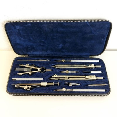 Vintage Technical Drafting Drawing Compass Set Koh-I-Noor Czechoslovakia 1970s