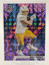 2025 Panini Mosaic #114 Will Dissly Camo Pink Prizm Parallel - Chargers