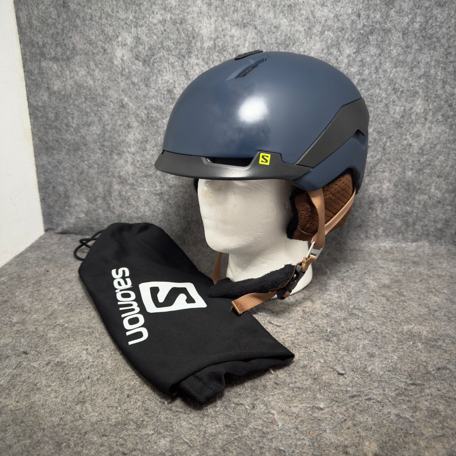 Salomon EPS 4D Casco de Esquí Azul Medianoche Negro Ligero Forrado Térmico Invierno