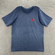 SMU Mustangs Shirt Mens XL Blue Gym Running Lululemon Metal Vent Tech Shirt