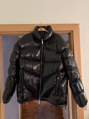 NEU - Armani Exchange Daunenjacke Gr. L Schwarz glanz Glossy Herren Jacke NP425 