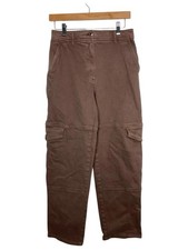 Aritzia Wilfred Free Size 6 Maeve Cargo Pants Mid Rise Twill Mauve Brown Womens