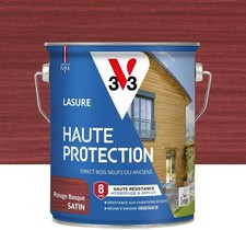 Holzlasur f&uuml;r den Au&szlig;enbereich V33 Baskenrot Satin, 5 l