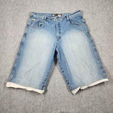 VTG Southpole Shorts Mens 38 Denim Faded Wash Baggy Wide Y2K Hip-Hop Streetwear