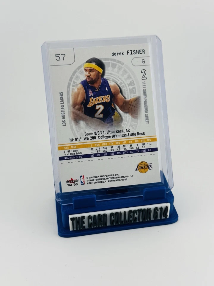 🔥 2002-03 Fleer Authentix Derek Fisher #57 Los Angeles Lakers 🏀 - Image 2 of 2