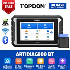 2026 Topdon Ad900bt Obd2 Scanner Bidirectional Full System Ecu Coding 28 Resets
