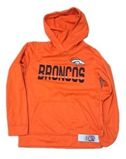 NEW NFL Team Apparel Boy's Denver Broncos Hooded Sweatshirt Size Large 12/14