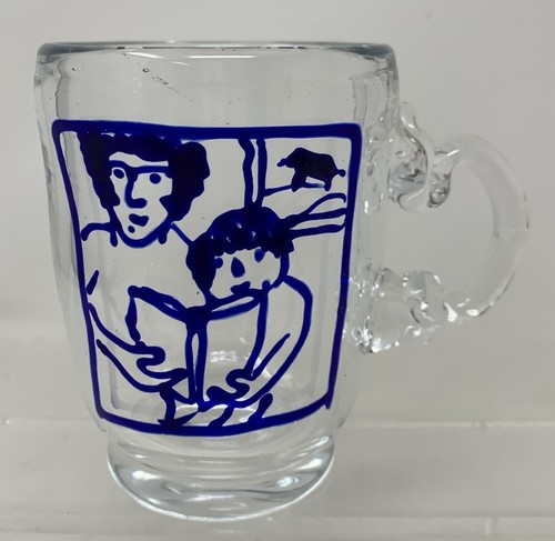 Vintage 1979 Signed Katherine William Bernstein Studio Art Glass Mug