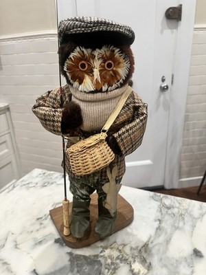 Vintage Abercrombie And Fitch London Owl Co Fisherman Owl Doll