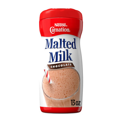 Nestle Carnation Chocolate Malted Milk Instant Stir I 13 oz Canister,