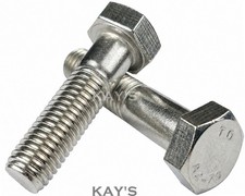 M6 6mmØ HEXAGON HEAD BOLTS PART THREADED HEX SCREWS A2-70 STAINLESS STEEL KAY'S