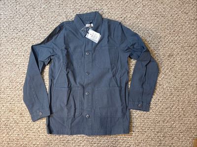 #ad Lafaurie 1991 Size Med Blue Cotton Chore Delaunay Lightweight Painters Jacket $49.99