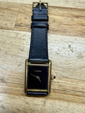 Vintage Cartier Tank Must de 18K Gold Electroplated Swiss Made Watch
