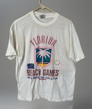 Vintage 80s 1988 Sarasota FL Beach Games T-Shirt USA Made - Size XL