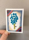Teal Flowers by Mandy Renea Fehland Acrylic on Cardstock ACEO ATC — photo 1