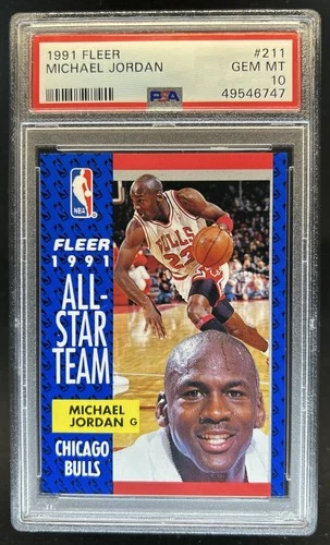 1991-92 Fleer Michael Jordan #211 Bulls PSA 10 GEM MINT
