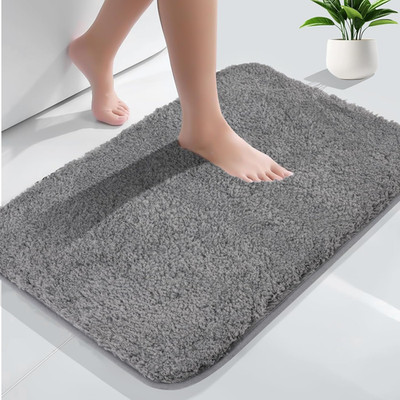 Badezimmerteppich rutschfest Waschbar Badematte, Fluffy Bathroom Rug, Hochflor B