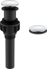 Bathroom Vessel Sink Pop Up Drain Assembly Without Overflow, Chrome Bathroom ...