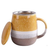 with Filter and Lid Tea Separation Cup Nordic Style Big Belly Cup  Office