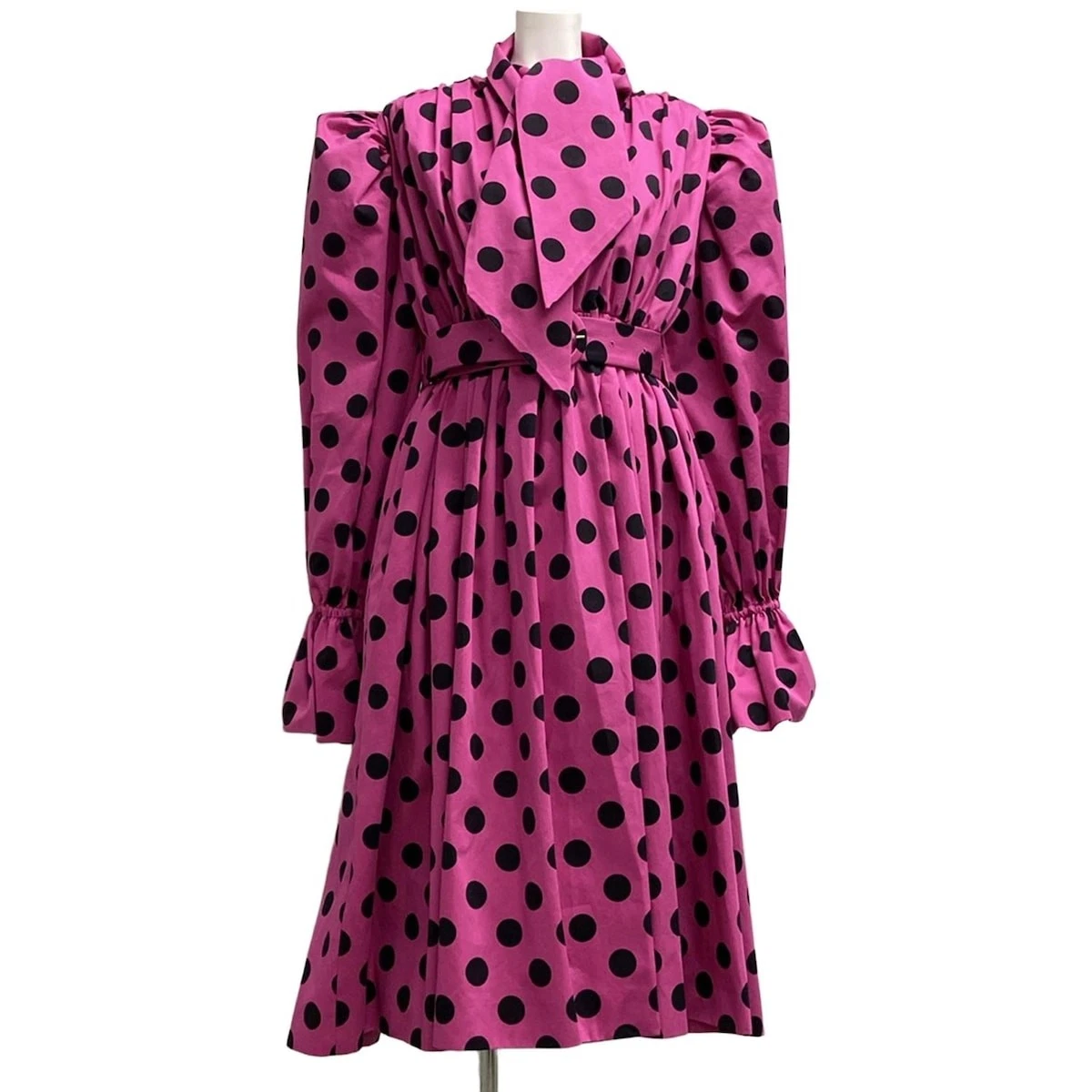 Cappotto donna originale BALENCIAGA 675512TLL26 rosa nero cotone