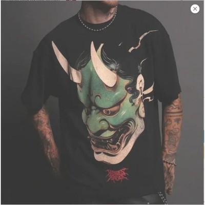 Oni Code Premium Tee Darc Sport Wolves Japanese Tattoo Black Shirt