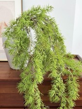 Set of 3 Artificial Hanging Plants UV Resistant Greenery Plants for Indoor Ou...