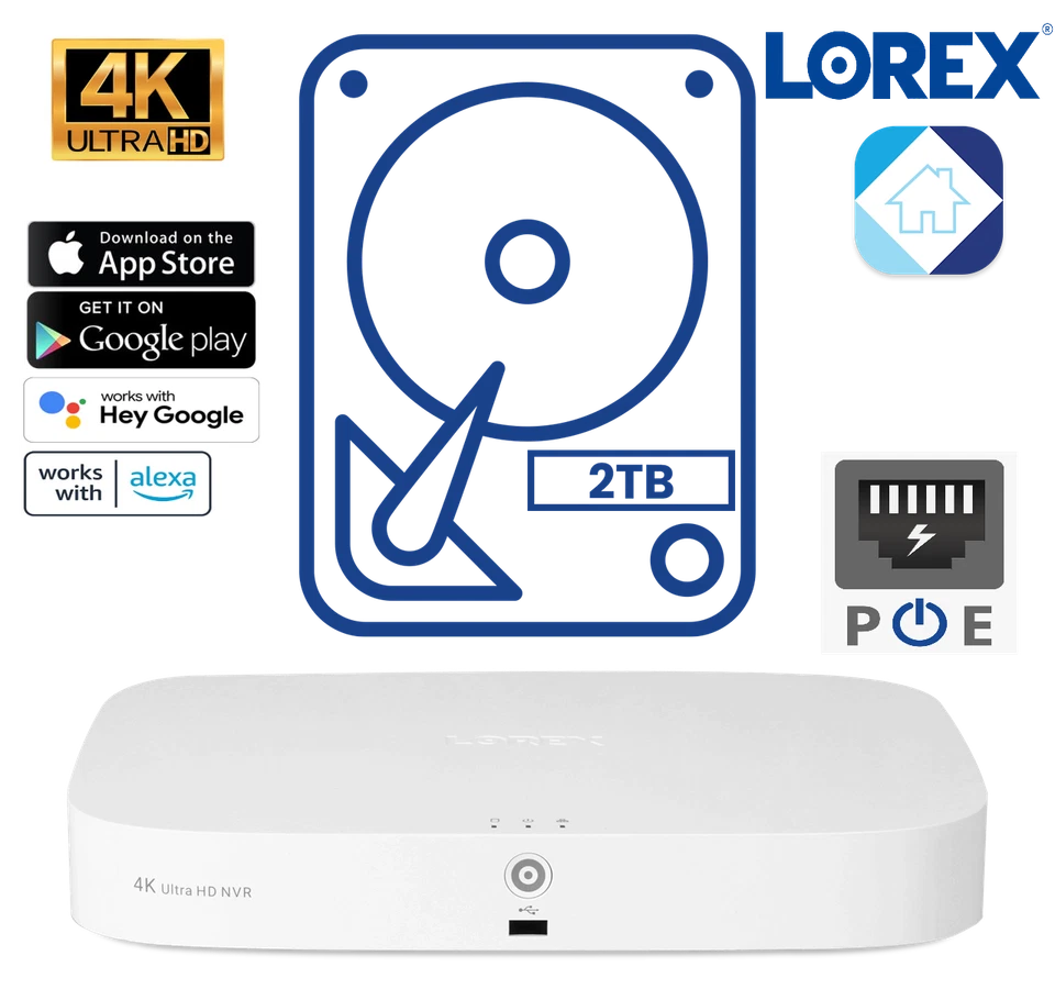 🔥Lorex 4K HD NVR 8 Channel 2TB Security System 8 4K Camera Color Night Vision🔥 - Image 3 of 4