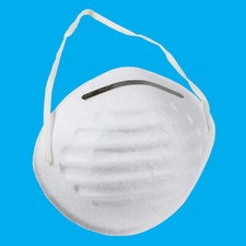 10x Disposable & Elasticated Dust Mask, Cup Shaped Type, Single Use Protection