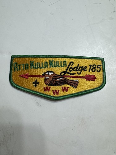 Boyscout OA Vigil Flap Lodge 185 Atta Kulla Kulla Greem Border - Picture 5 of 12
