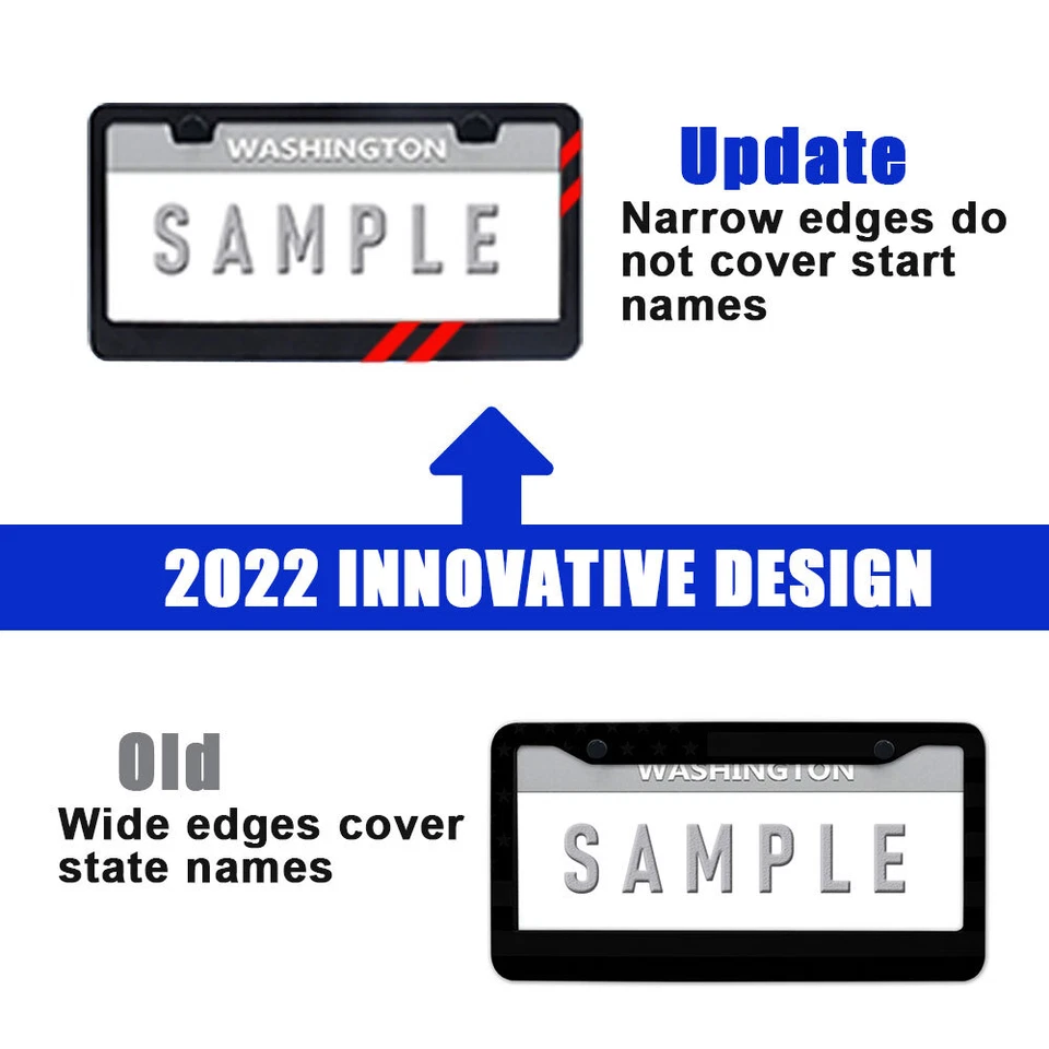 Cubierta metálica con marco de placa de matrícula de coche sedán color negro para accesorios Dodge Foto 2 de 4