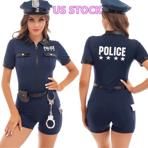 Costume poliziotto donna sexy cosplay uniforme abiti gioco di ruolo clubwear - Foto 2 di 21