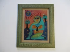 MERRIWEATHER PAINTING VINTAGE CONTEMPORARY MODERNIST PORTRAIT EXPRESSIONISM POP