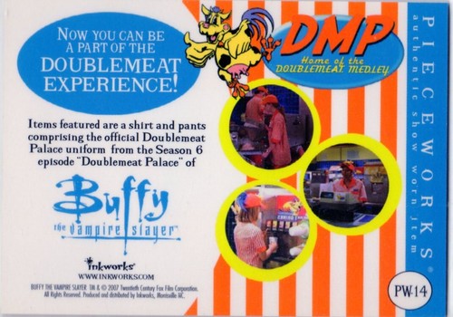 Buffy the Vampire Slayer 10th Anniversary PW14 Doublemeat Palace Shirt & Pants - Picture 2 of 2