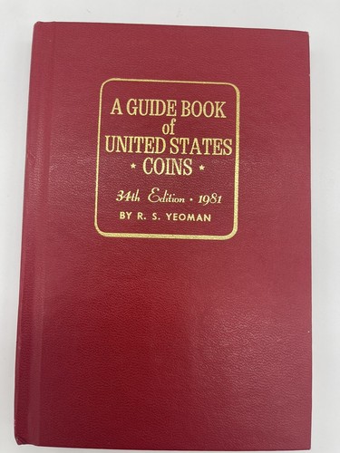 1981 Red Book A Guide Book of United States Coins Price Guide 34th Edition 