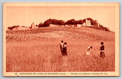 Lons-Le-Saunier Jura Ruines du Chateau d'Arlay XIth Century Vtg Postcard France