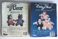 New Raymar Pre-Printed Fabric T-Bear Teddy Baby Skin Soft Sculpture Doll