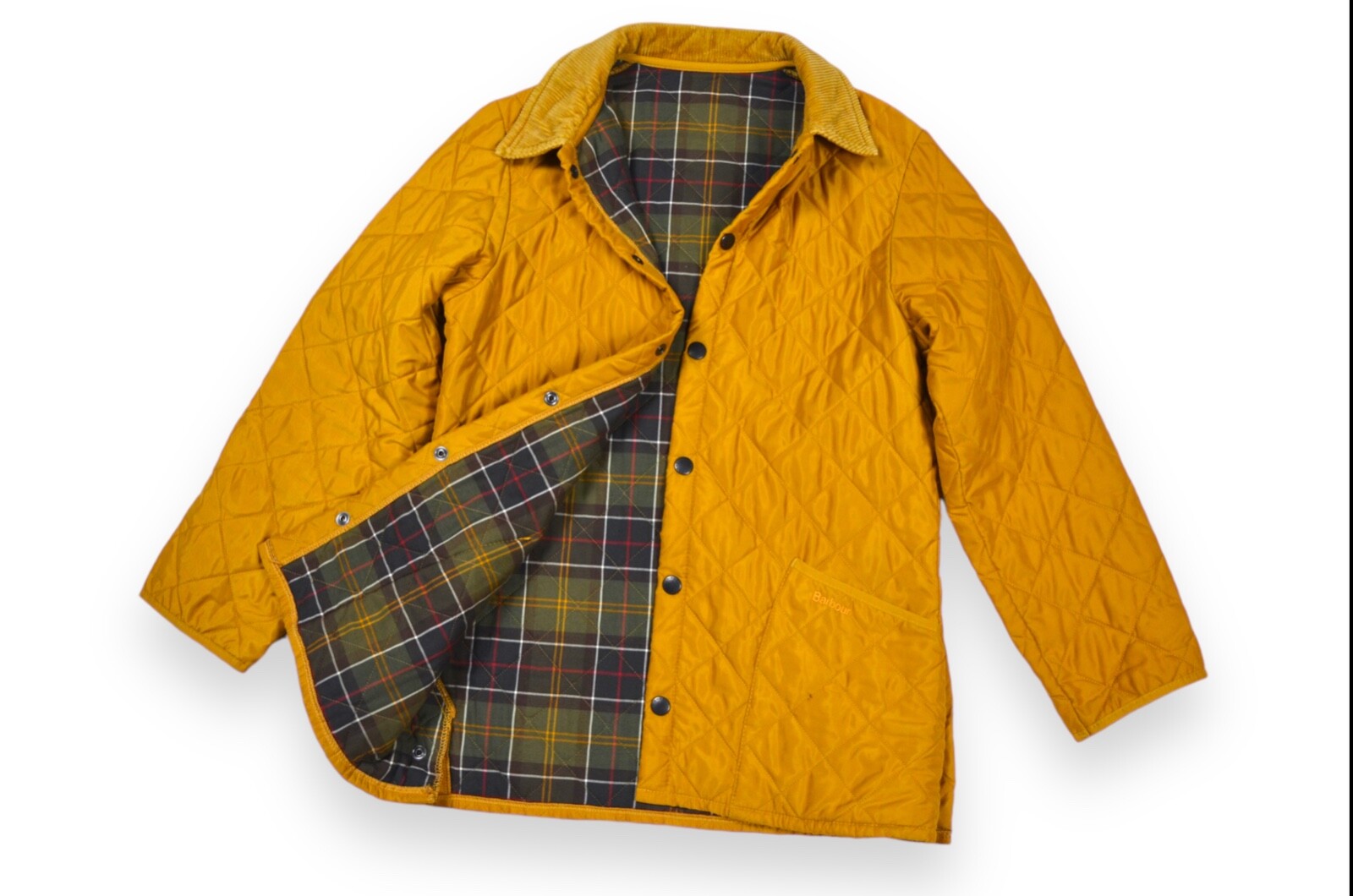 Barbour Eskdale Quilted Jacket Yellow England D890 Classic Size XS