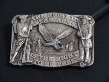 Siskiyou Buckle Co. Vintage Belt Buckle - 1982: The Right to Bear Arms...