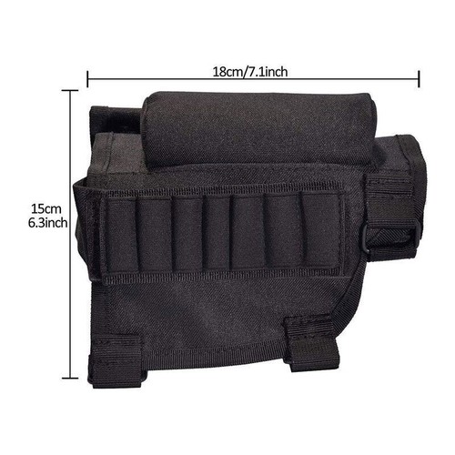 Tactical Military Buttstock Rifle Cheek Rest Pouch Bullet Holder Bag Ammo Case - Picture 6 of 11
