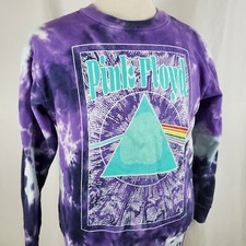Pink Floyd Tie Dyed Crew Neck Sweatshirt Medium, Rock Band Concert C-Life Group
