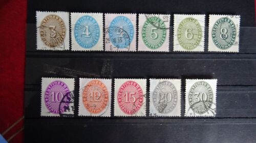 Rzesza Niemiecka, partia znaczków służbowych z Mi.-Nr 114-130, stemplowanych s. zdjęcie/opis - Zdjęcie 1 z 1