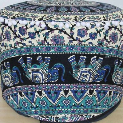 The Art Box Multi Animals-Mandala-Cotton-Round-Ottoman-Pouf-Cover-Ethnc-Indian-Footstool-Pouf-Art 100/% algod/ón