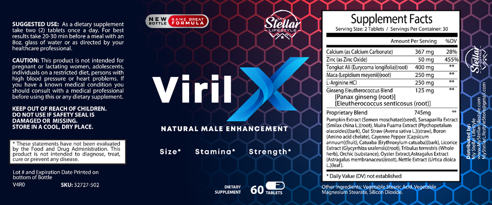 5 Pack Viril X, refuerzo de rendimiento para hombres-60 Tabletas x5 | eBay