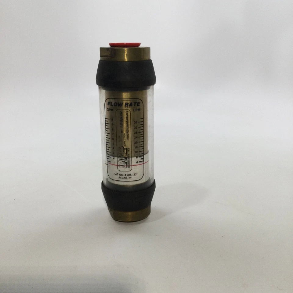 B4B-6WC-10 EEP Basic Flow Meter - Brass - Water Use- 3/4" NPTF 1-10 GPM 3500 PSI - Image 2 of 4