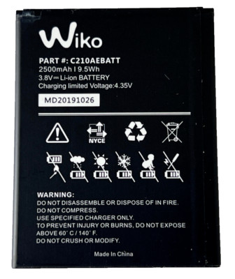 Wiko Life C210AE C210 4G 4.35V Replacement Phone Battery C210AEBATT OEM Original